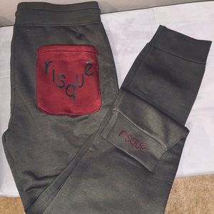 Custom handsewn “risqué” sweatpants